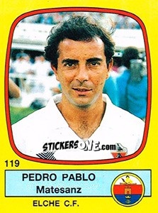 Sticker Pedro Pablo Matesanz - Liga Spagnola 1988-1989 n. 119 - Panini