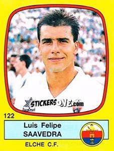 Figurina Luis Felipe Saavedra - Liga Spagnola 1988-1989 - Panini