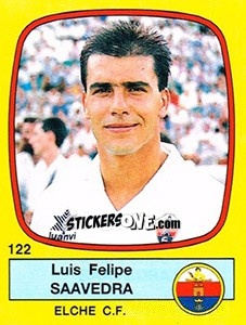 Sticker Luis Felipe Saavedra - Liga Spagnola 1988-1989 n. 122 - Panini