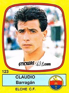 Sticker Claudio Barragán - Liga Spagnola 1988-1989 n. 123 - Panini