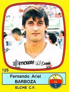 Cromo Fernando Ariel Barboza - Liga Spagnola 1988-1989 - Panini