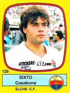 Cromo Sixto Casabona - Liga Spagnola 1988-1989 - Panini