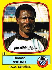 Cromo Thomas N'Kono - Liga Spagnola 1988-1989 n. 131 - Panini
