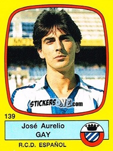 Cromo José Aurelio Gay - Liga Spagnola 1988-1989 - Panini