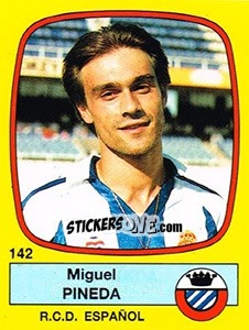 Figurina Miguel Pineda - Liga Spagnola 1988-1989 n. 142 - Panini