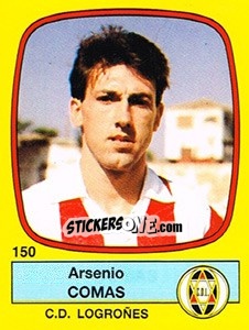 Sticker Arsenio Comas - Liga Spagnola 1988-1989 n. 150 - Panini