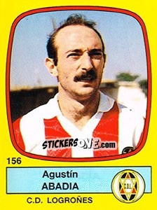 Cromo Agustín Abadia - Liga Spagnola 1988-1989 - Panini