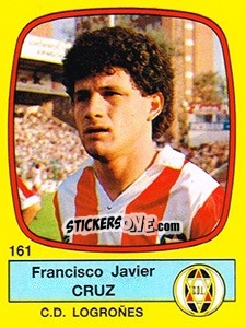 Sticker Francisco Javier Cruz - Liga Spagnola 1988-1989 n. 161 - Panini