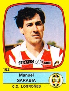 Sticker Manuel Sarabia - Liga Spagnola 1988-1989 n. 162 - Panini