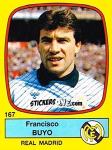 Sticker Francisco Buyo - Liga Spagnola 1988-1989 n. 167 - Panini