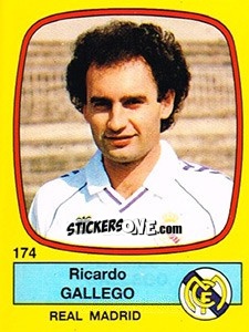 Sticker Ricardo Gallego - Liga Spagnola 1988-1989 n. 174 - Panini