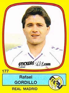 Cromo Rafael Gordillo - Liga Spagnola 1988-1989 - Panini