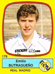 Sticker Emilio Butragueño - Liga Spagnola 1988-1989 - Panini