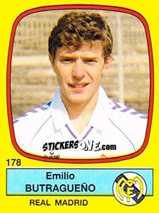 Sticker Emilio Butragueño - Liga Spagnola 1988-1989 n. 178 - Panini