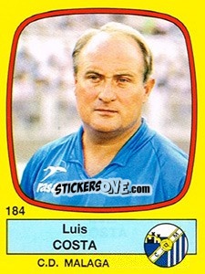 Sticker Luis Costa - Liga Spagnola 1988-1989 n. 184 - Panini