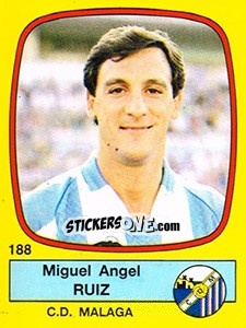 Cromo Miguel Angel Ruiz - Liga Spagnola 1988-1989 - Panini