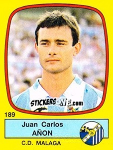 Sticker Juan Carlos Añon - Liga Spagnola 1988-1989 - Panini