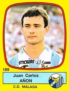 Cromo Juan Carlos Añon - Liga Spagnola 1988-1989 n. 189 - Panini
