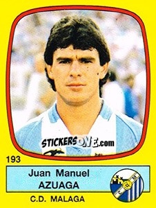 Sticker Juan Manuel Azuaga - Liga Spagnola 1988-1989 n. 193 - Panini