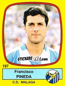 Sticker Francisco Pineda - Liga Spagnola 1988-1989 n. 197 - Panini