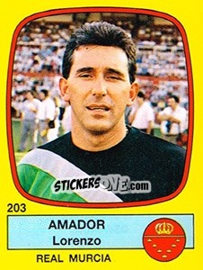 Sticker Amador Lorenzo - Liga Spagnola 1988-1989 n. 203 - Panini