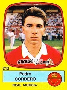 Figurina Pedro Cordero - Liga Spagnola 1988-1989 - Panini