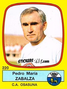 Cromo Pedro María Zabalza - Liga Spagnola 1988-1989 - Panini