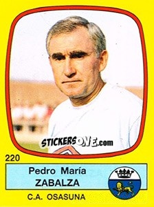 Sticker Pedro María Zabalza - Liga Spagnola 1988-1989 n. 220 - Panini