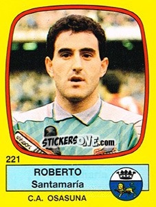 Cromo Roberto Santamaría - Liga Spagnola 1988-1989 - Panini