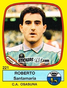 Sticker Roberto Santamaría - Liga Spagnola 1988-1989 n. 221 - Panini