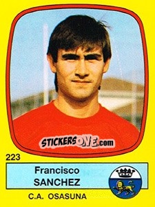Cromo Francisco Sanchez - Liga Spagnola 1988-1989 - Panini