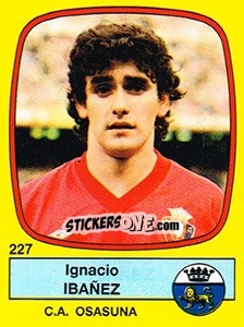 Sticker Ignacio Ibañez - Liga Spagnola 1988-1989 - Panini
