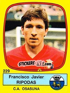 Cromo Francisco Javier Ripodas - Liga Spagnola 1988-1989 - Panini