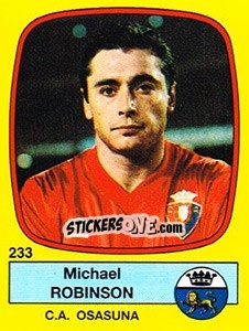 Cromo Michael Robinson - Liga Spagnola 1988-1989 - Panini