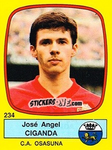 Cromo José Angel Ciganda - Liga Spagnola 1988-1989 - Panini