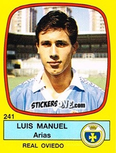 Sticker Luis Manuel Arias - Liga Spagnola 1988-1989 n. 241 - Panini