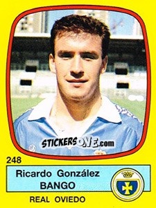 Cromo Ricardo González Bango - Liga Spagnola 1988-1989 - Panini