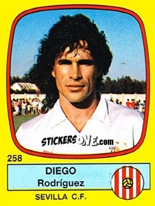 Sticker Diego Rodríguez - Liga Spagnola 1988-1989 n. 258 - Panini