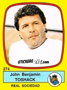 Cromo John Benjamin Toshack - Liga Spagnola 1988-1989 - Panini