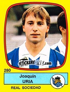 Cromo Joaquín Uria - Liga Spagnola 1988-1989 - Panini