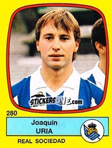 Cromo Joaquín Uria - Liga Spagnola 1988-1989 n. 280 - Panini