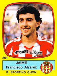 Sticker Jaime Francisco Alvarez - Liga Spagnola 1988-1989 n. 301 - Panini