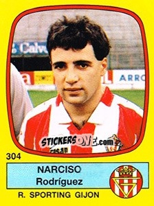 Cromo Narciso Rodríguez - Liga Spagnola 1988-1989 - Panini