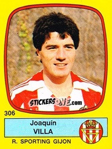 Sticker Joaquín Villa - Liga Spagnola 1988-1989 n. 306 - Panini