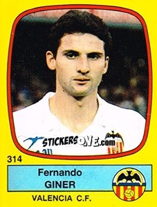 Cromo Fernando Giner - Liga Spagnola 1988-1989 - Panini