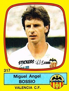 Figurina Miguel Angel Bossio - Liga Spagnola 1988-1989 - Panini