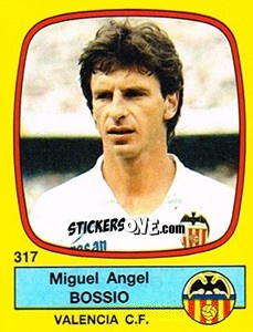 Sticker Miguel Angel Bossio - Liga Spagnola 1988-1989 n. 317 - Panini