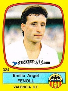 Cromo Emilio Angel Fenoll - Liga Spagnola 1988-1989 n. 324 - Panini