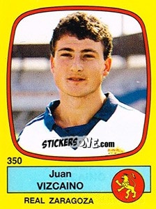 Sticker Juan Vizcaino - Liga Spagnola 1988-1989 n. 350 - Panini