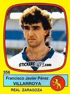Figurina Francisco Javier Pérez Villarroya - Liga Spagnola 1988-1989 - Panini